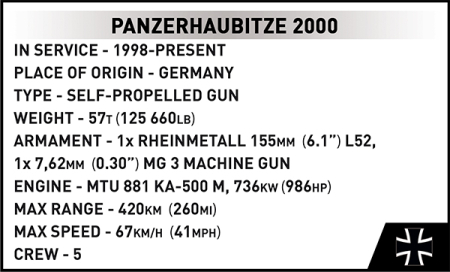 COBI 2628 Panzerhaubitze 2000