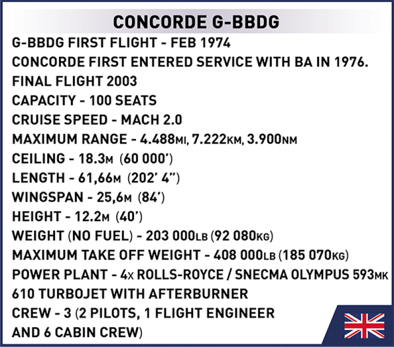 COBI 1917 Concorde G-BBDG