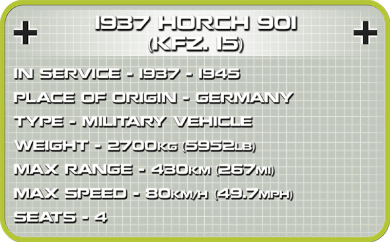 COBI 2405 1937 Horch 901 kfz.15