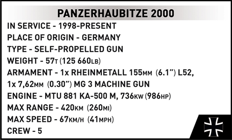 COBI 2628 Panzerhaubitze 2000