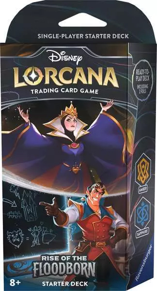 Ravensburger Disney Lorcana: Aufstieg der Flutgestalten - Starter Deck Bernstein und Saphir (Englisch)
