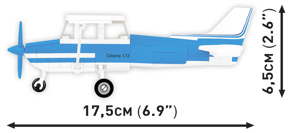 COBI 26622 Cessna 172 Skyhawk-White-Blue