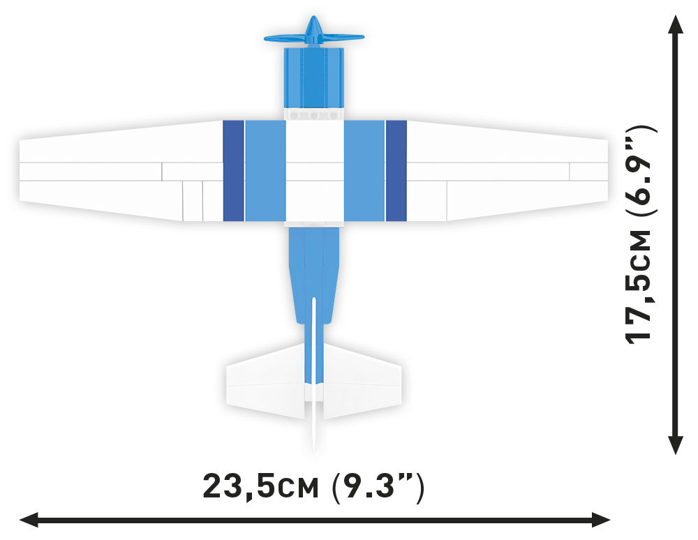 COBI 26622 Cessna 172 Skyhawk-White-Blue
