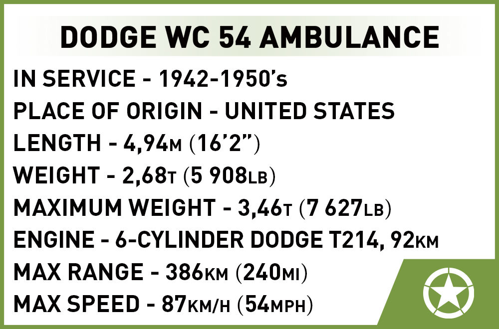 COBI 2257 1942 Ambulance WC-54
