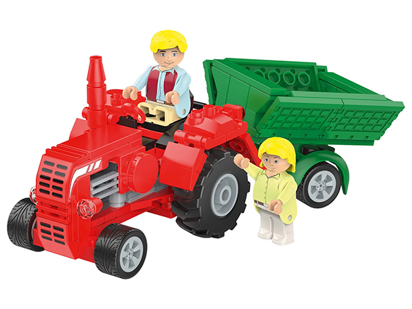 PLAYTIVE® Bibi & Tina Traktor mit Anhänger