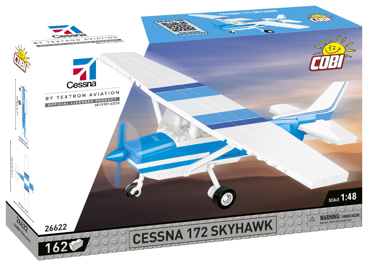 COBI 26622 Cessna 172 Skyhawk-White-Blue