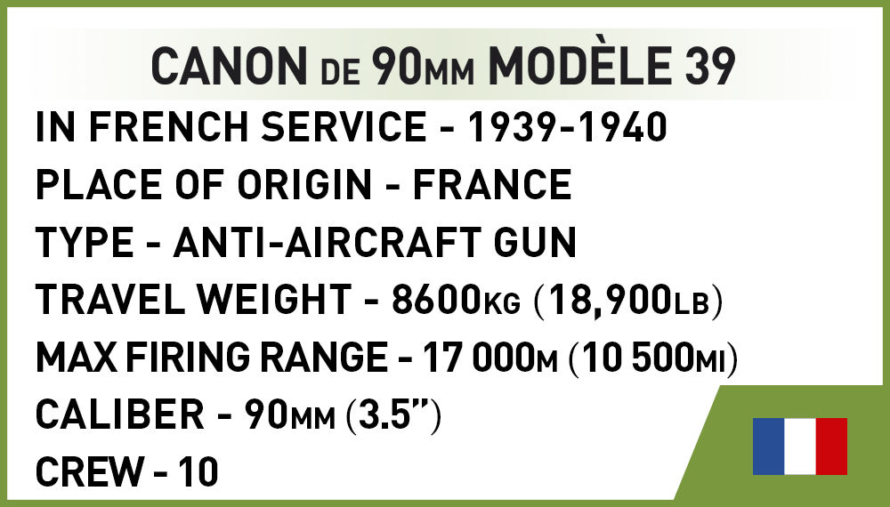 COBI 2294 Canon de 90 mm Modèle 1939