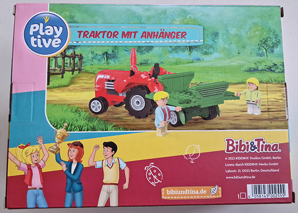 PLAYTIVE® Bibi & Tina Traktor mit Anhänger