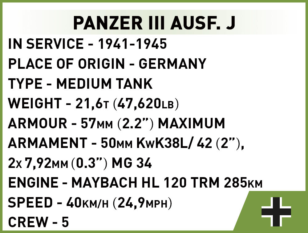 COBI 2712 Panzer III Ausf. J