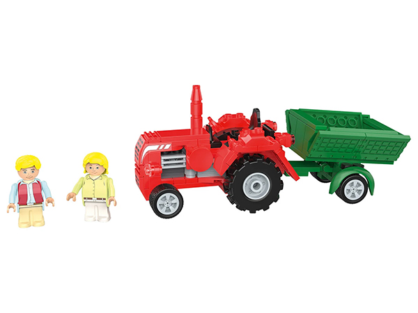 PLAYTIVE® Bibi & Tina Traktor mit Anhänger