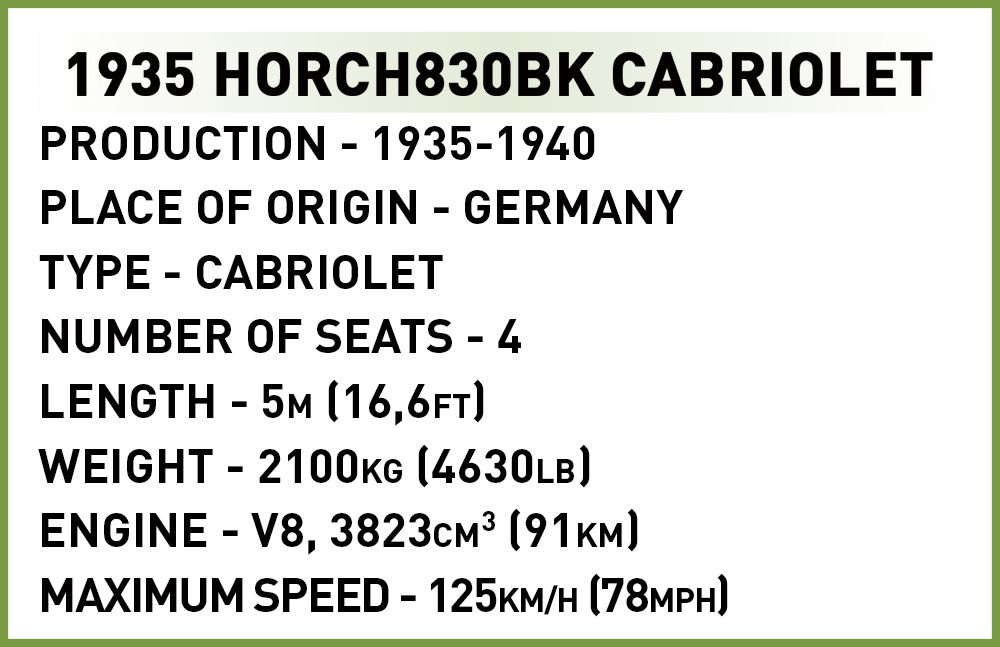 COBI 2262 Horch830BK Cabriolet