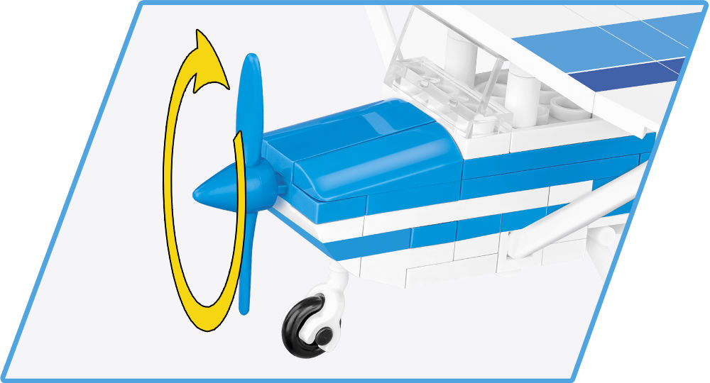 COBI 26622 Cessna 172 Skyhawk-White-Blue